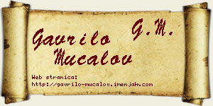Gavrilo Mučalov vizit kartica